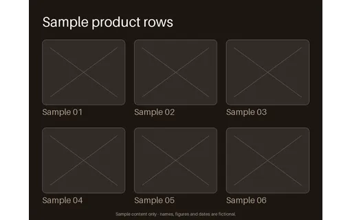 Product Row Grid template preview