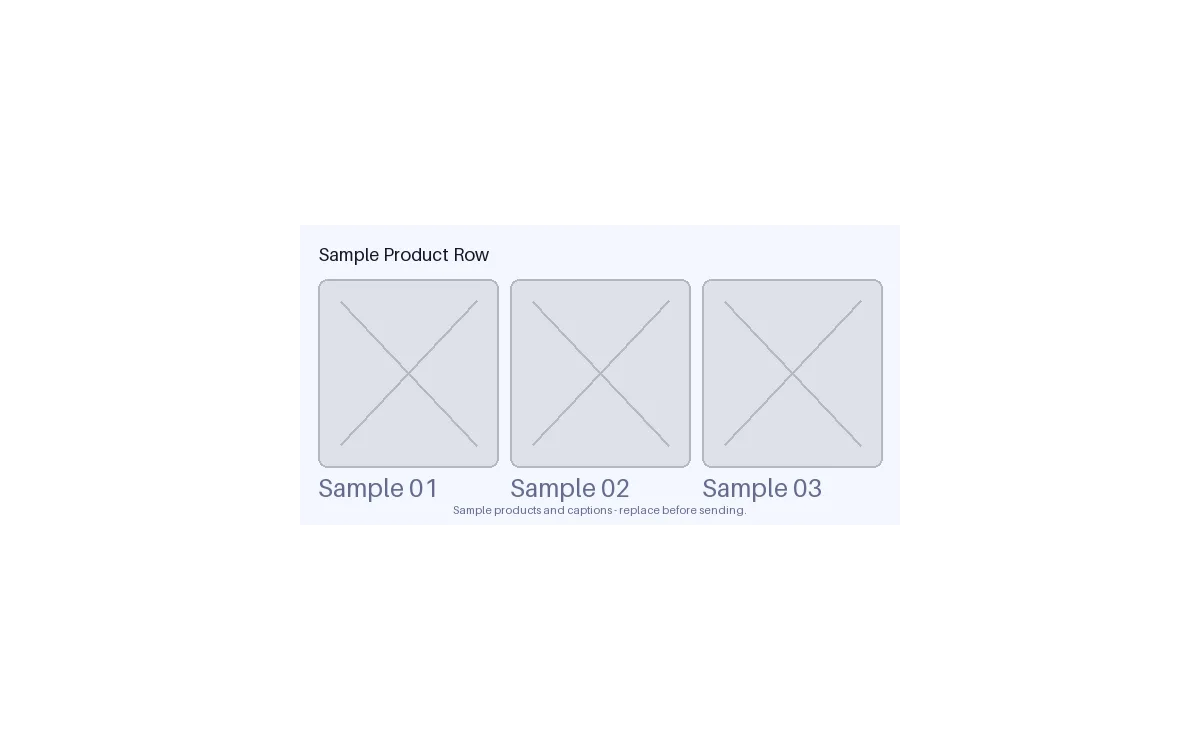Product Row Module detail preview