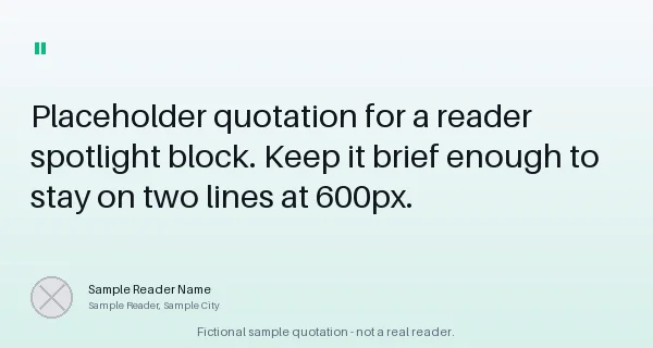 Reader Quote Module variant 1