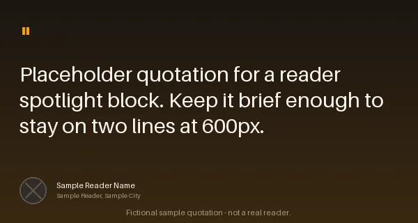 Reader Quote Module variant 2
