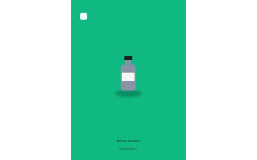Birthday Invitation visual template preview with fictional Meridian sample product