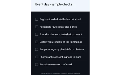 Event Day Checklist template preview