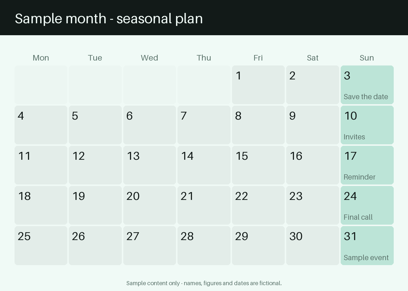 Seasonal Campaign Calendar canonical preview