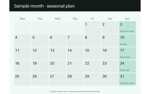 Seasonal Campaign Calendar template preview