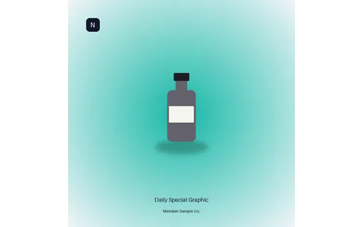 Daily Special Graphic visual template preview with fictional Meridian sample product