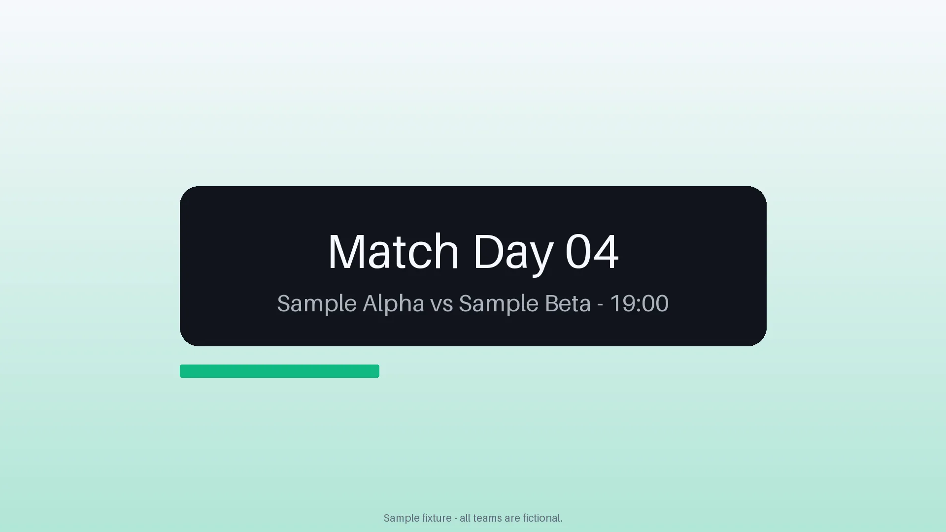 Match Day Title Card variant 2