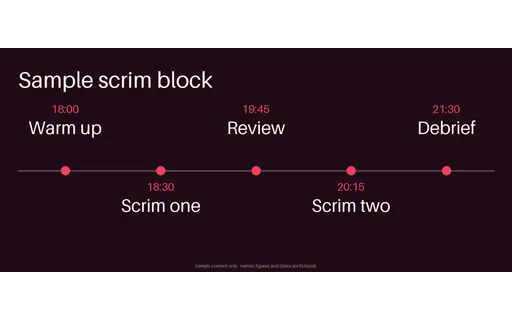 Scrim Block Timeline template preview