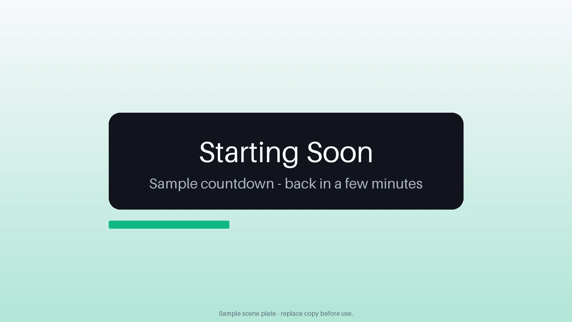 Starting Soon Scene Plate variant 2