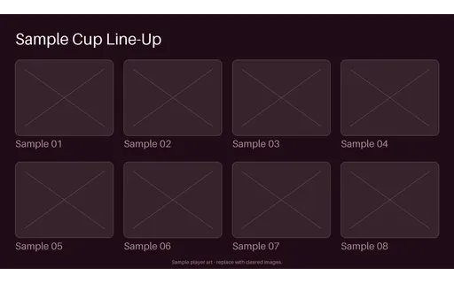 Team Line-Up Grid template preview