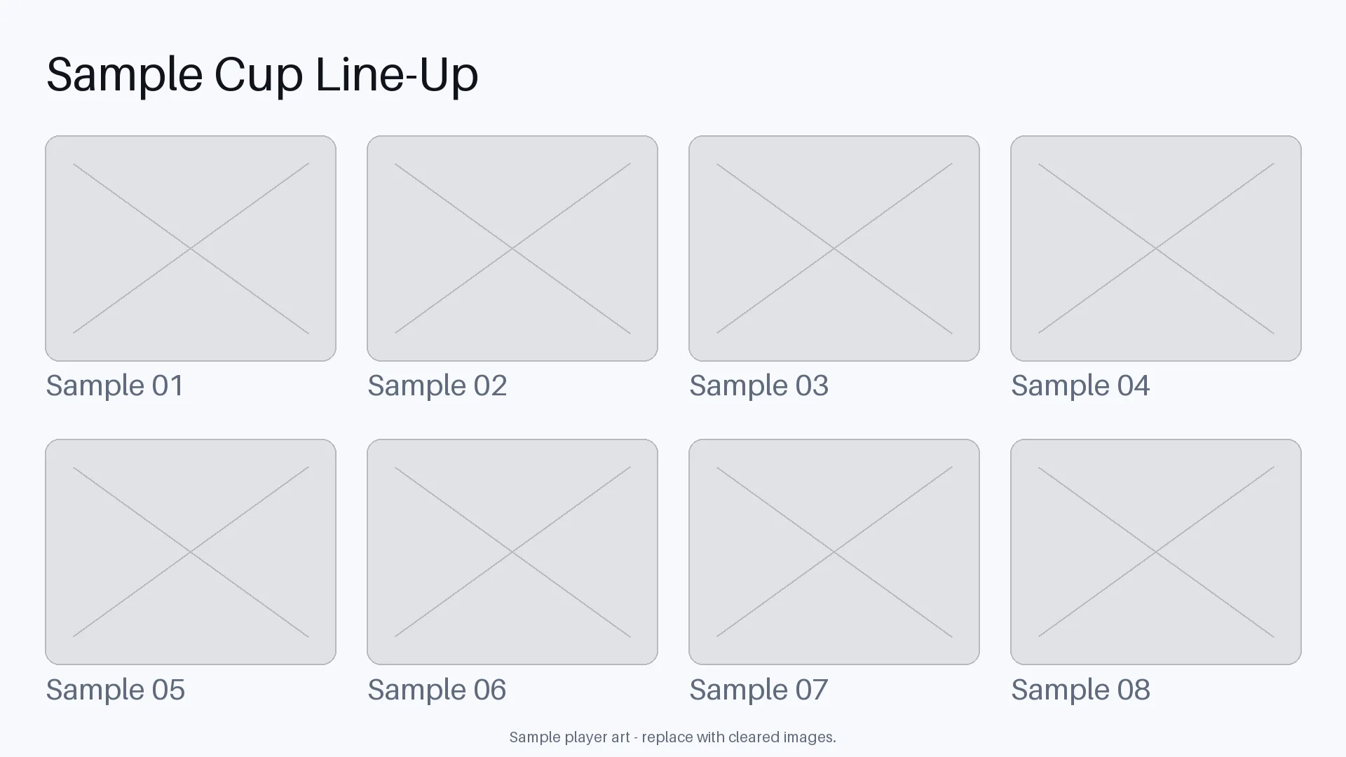 Team Line-Up Grid variant 1