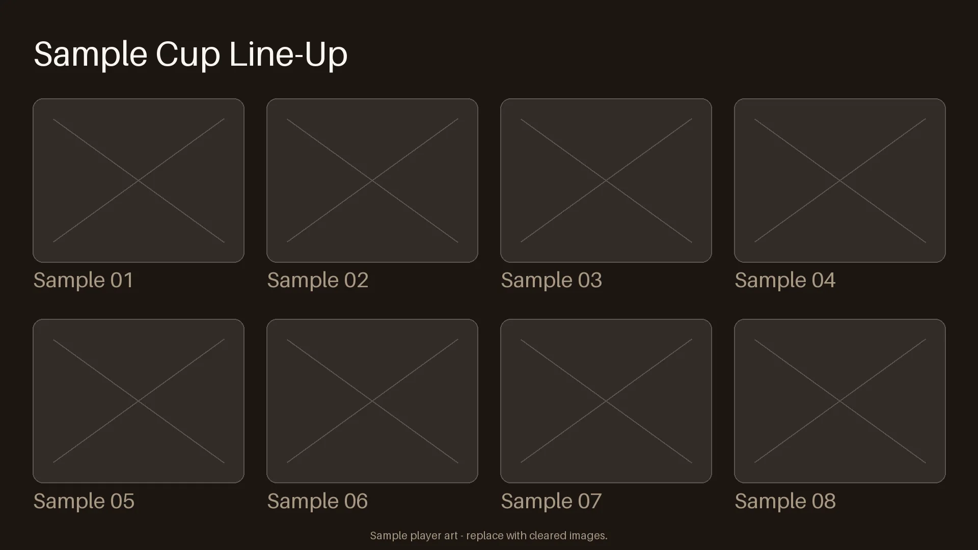 Team Line-Up Grid variant 2