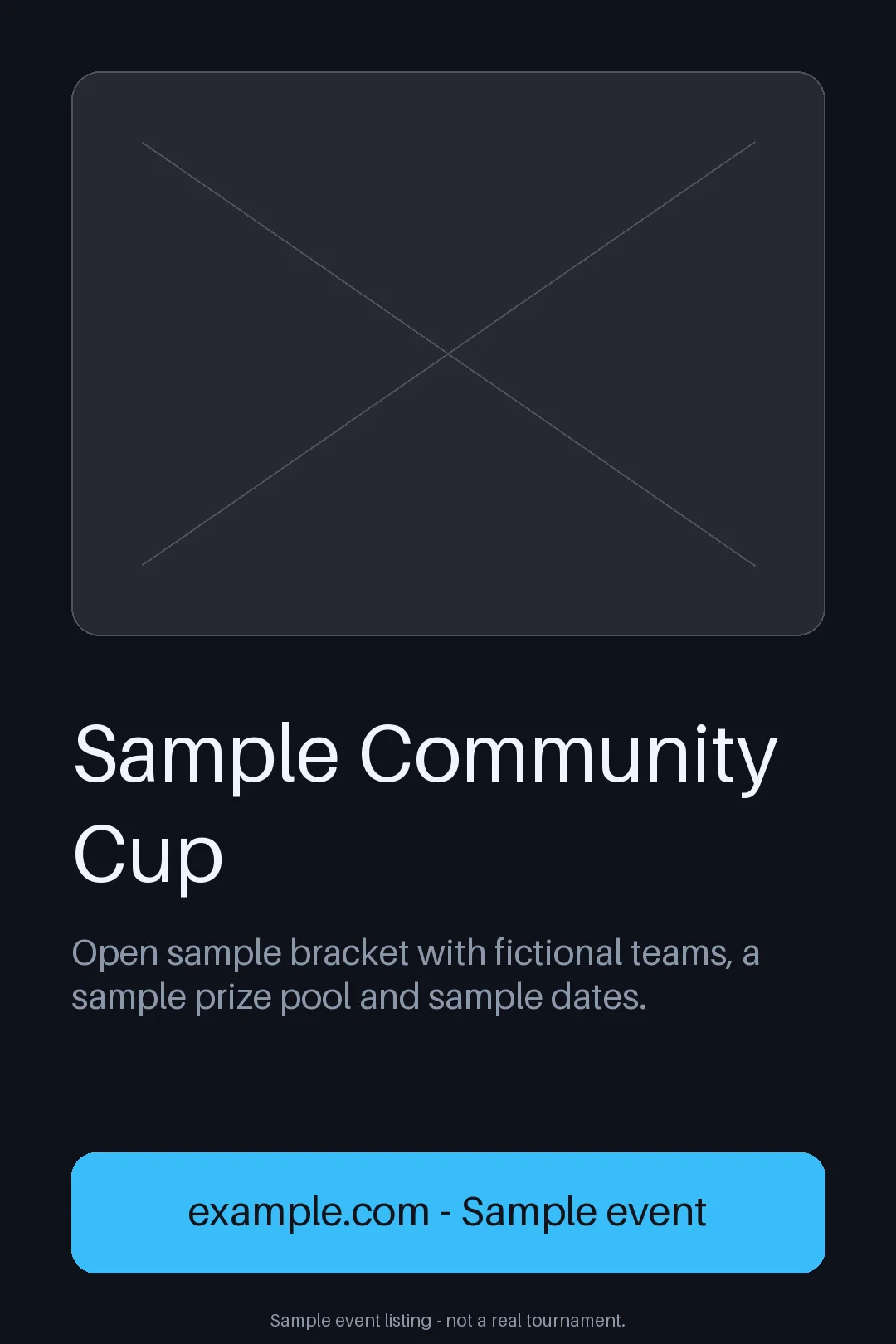 Tournament Event Poster variant 2