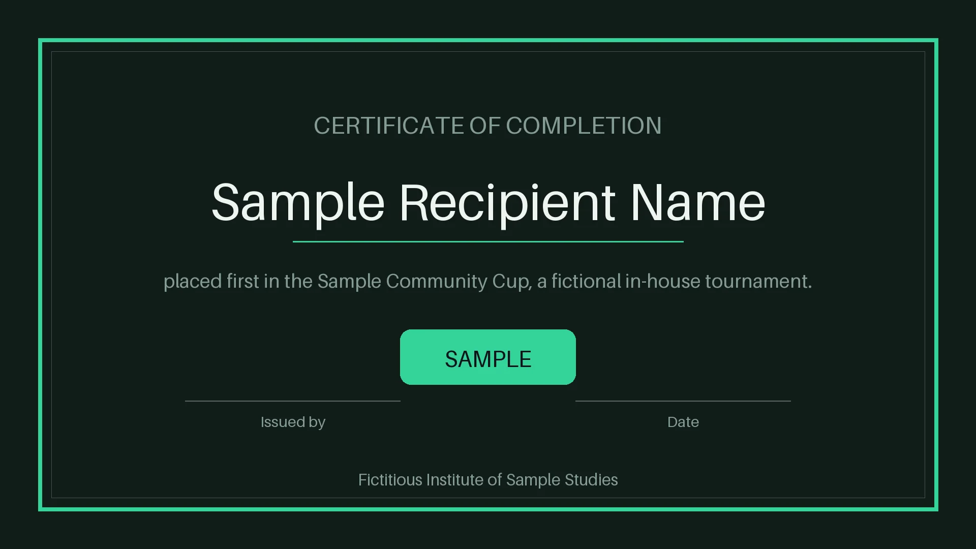 Tournament Winner Certificate variant 2
