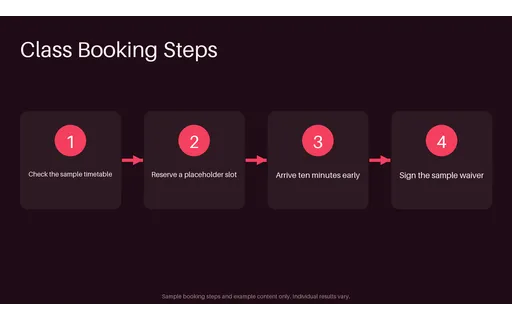 Class Booking Steps template preview
