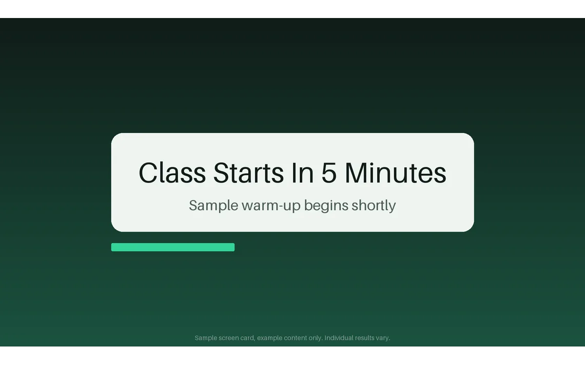 Class Starting Soon Card detail preview