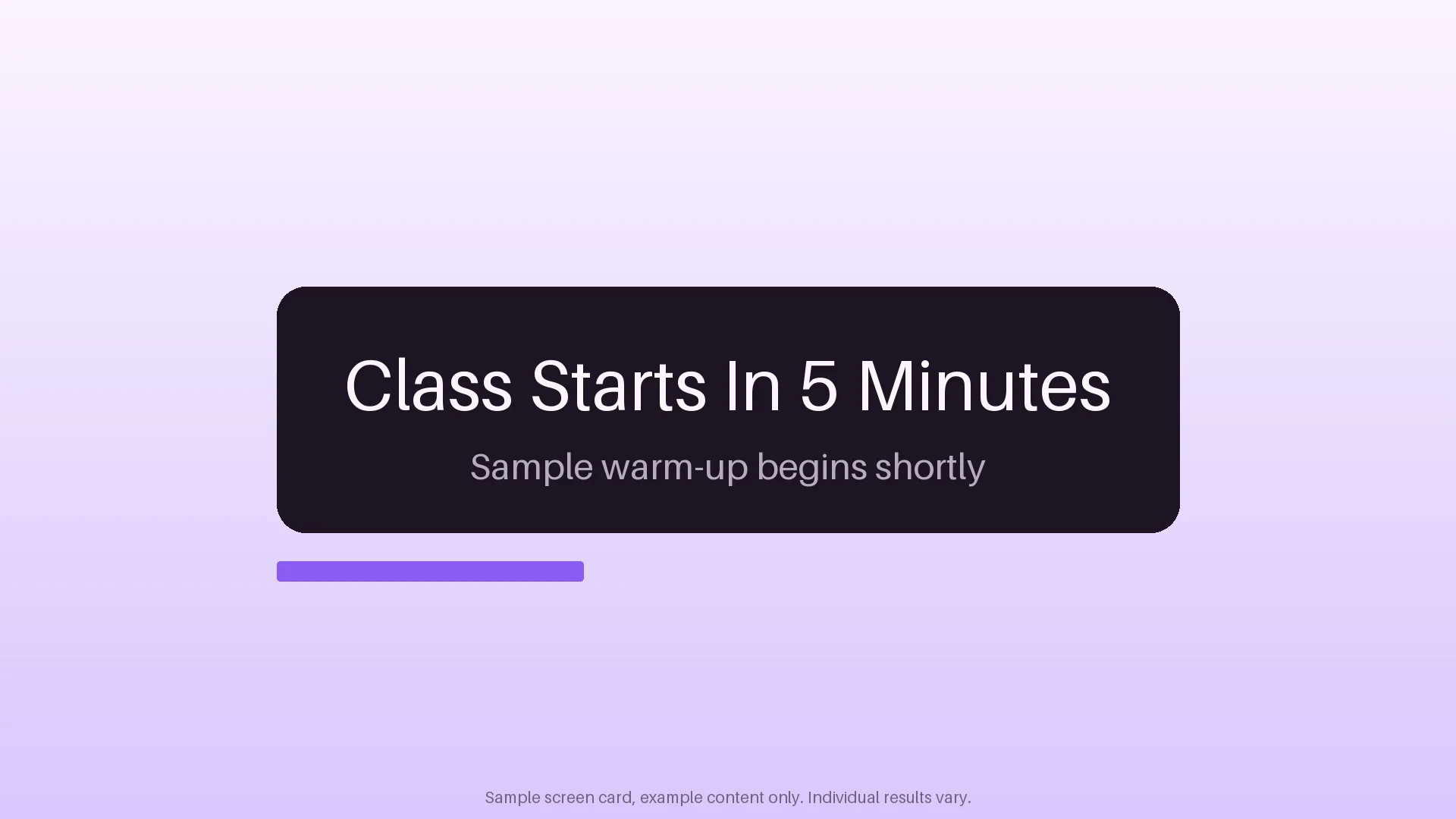 Class Starting Soon Card variant 1