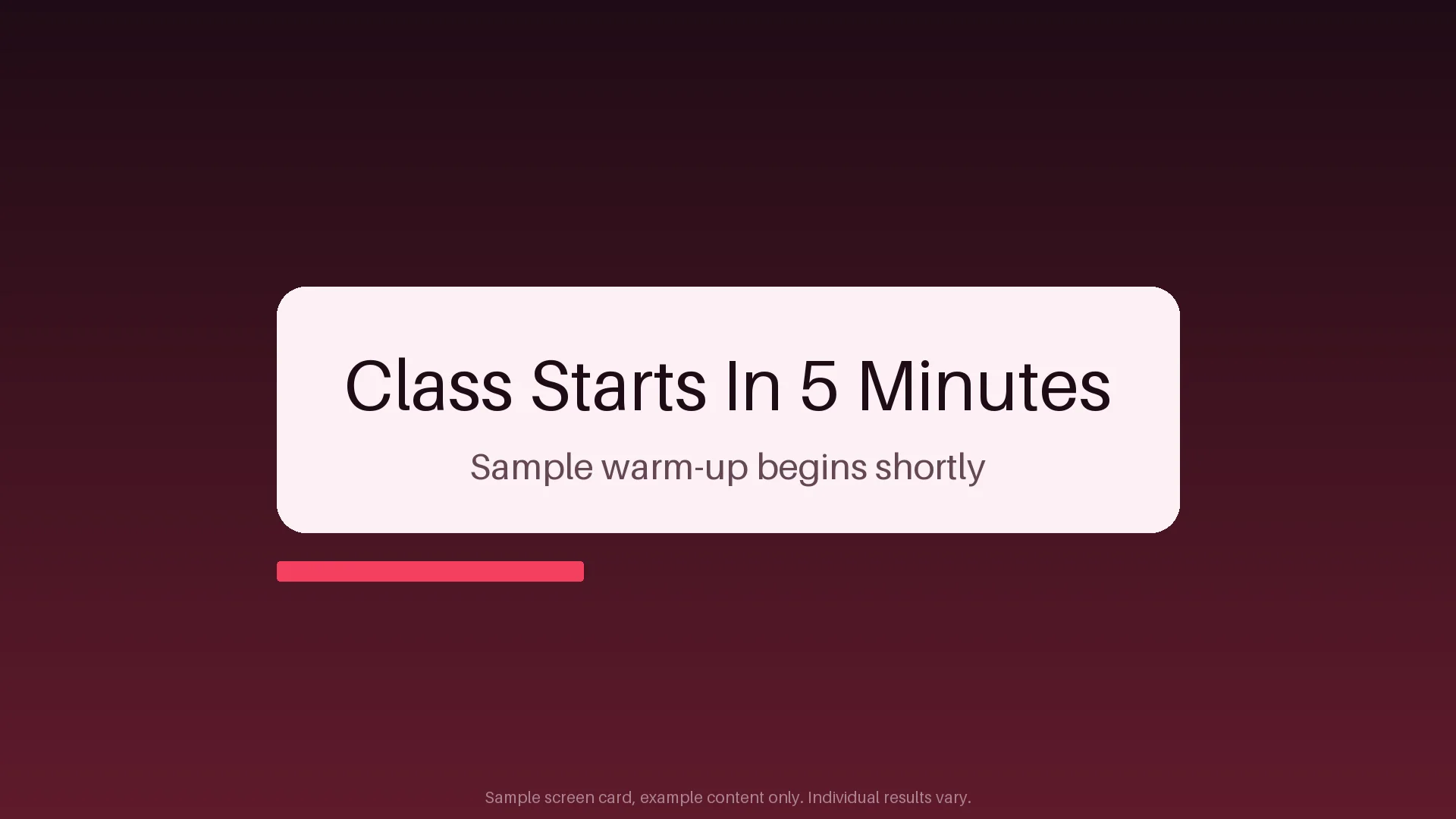 Class Starting Soon Card variant 2