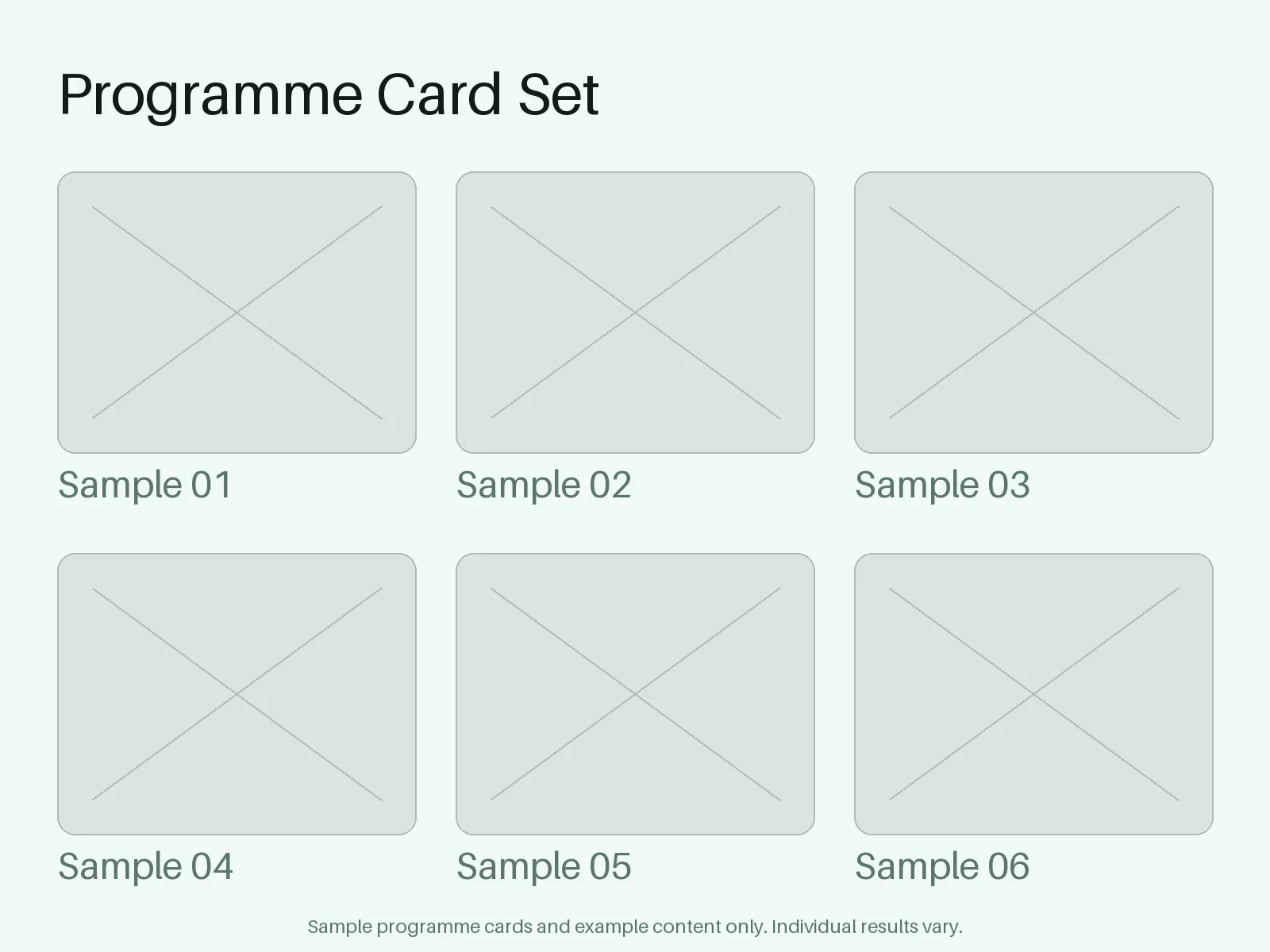 Programme Card Set variant 1
