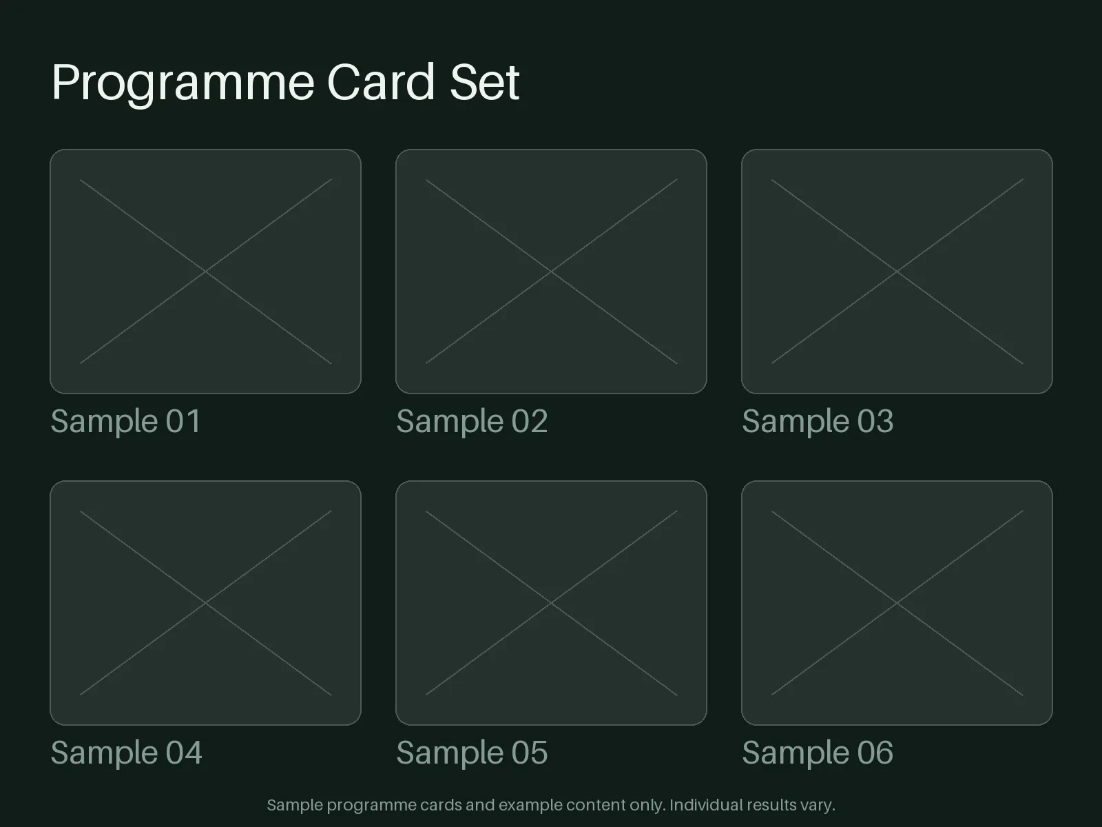 Programme Card Set variant 2