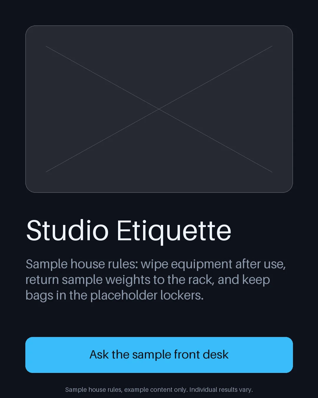 Studio Etiquette Poster variant 2