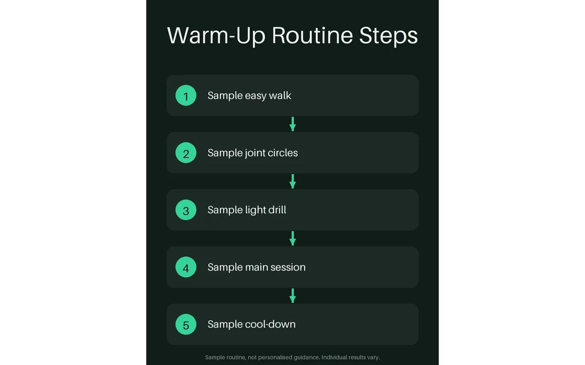 Warm-Up Routine Steps detail preview