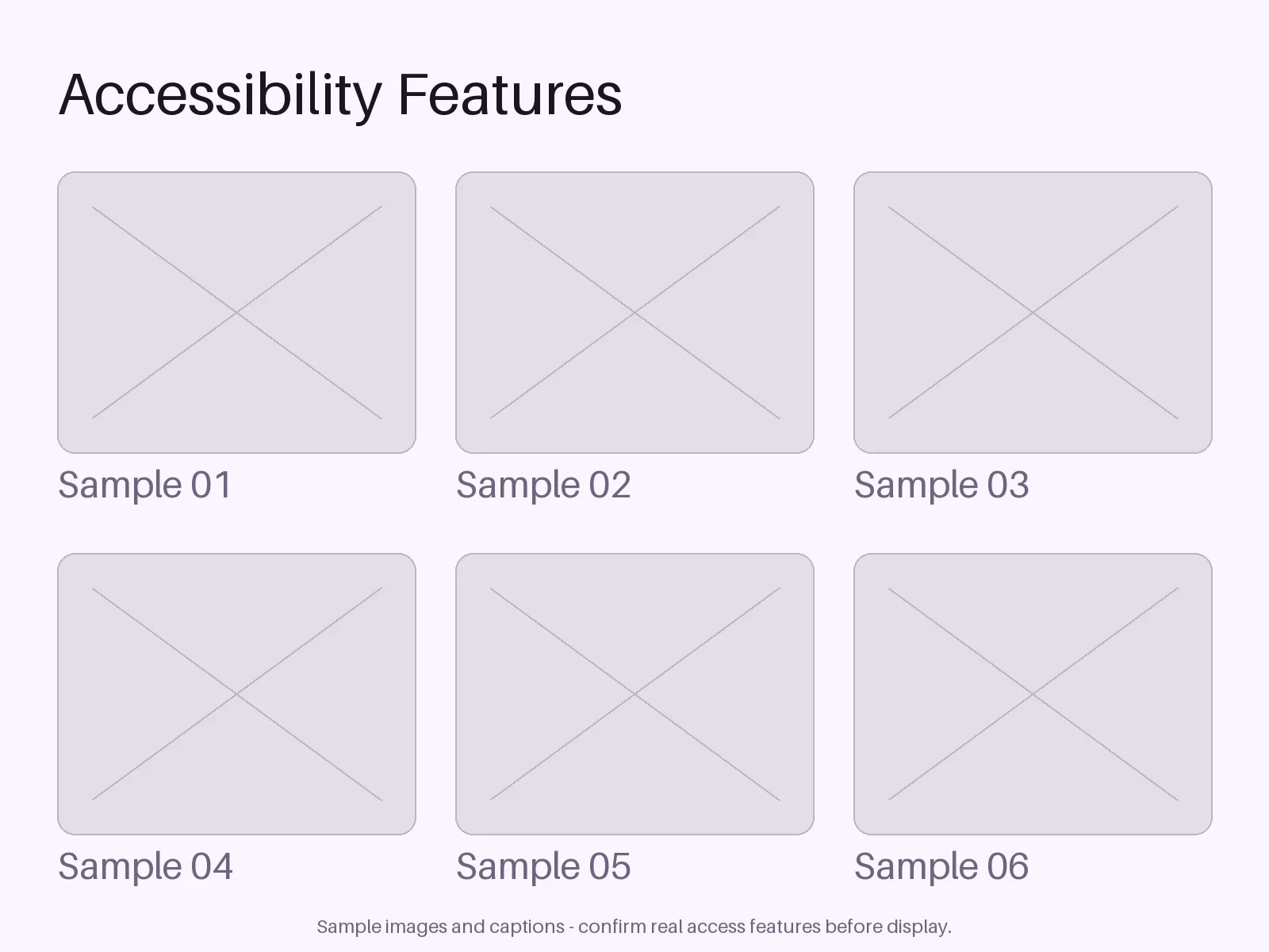 Accessibility Feature Grid variant 1
