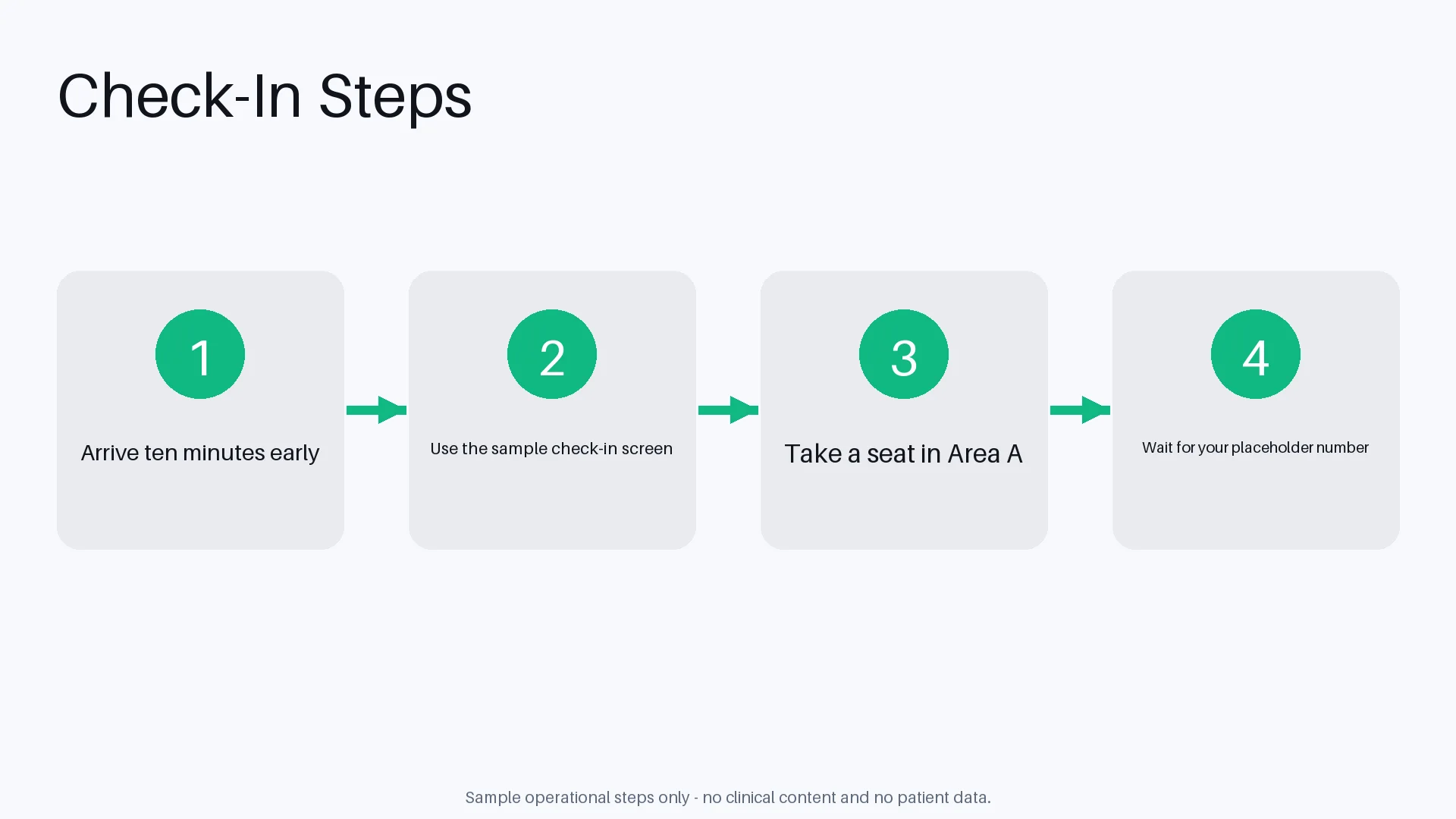 Reception Check-In Steps variant 2