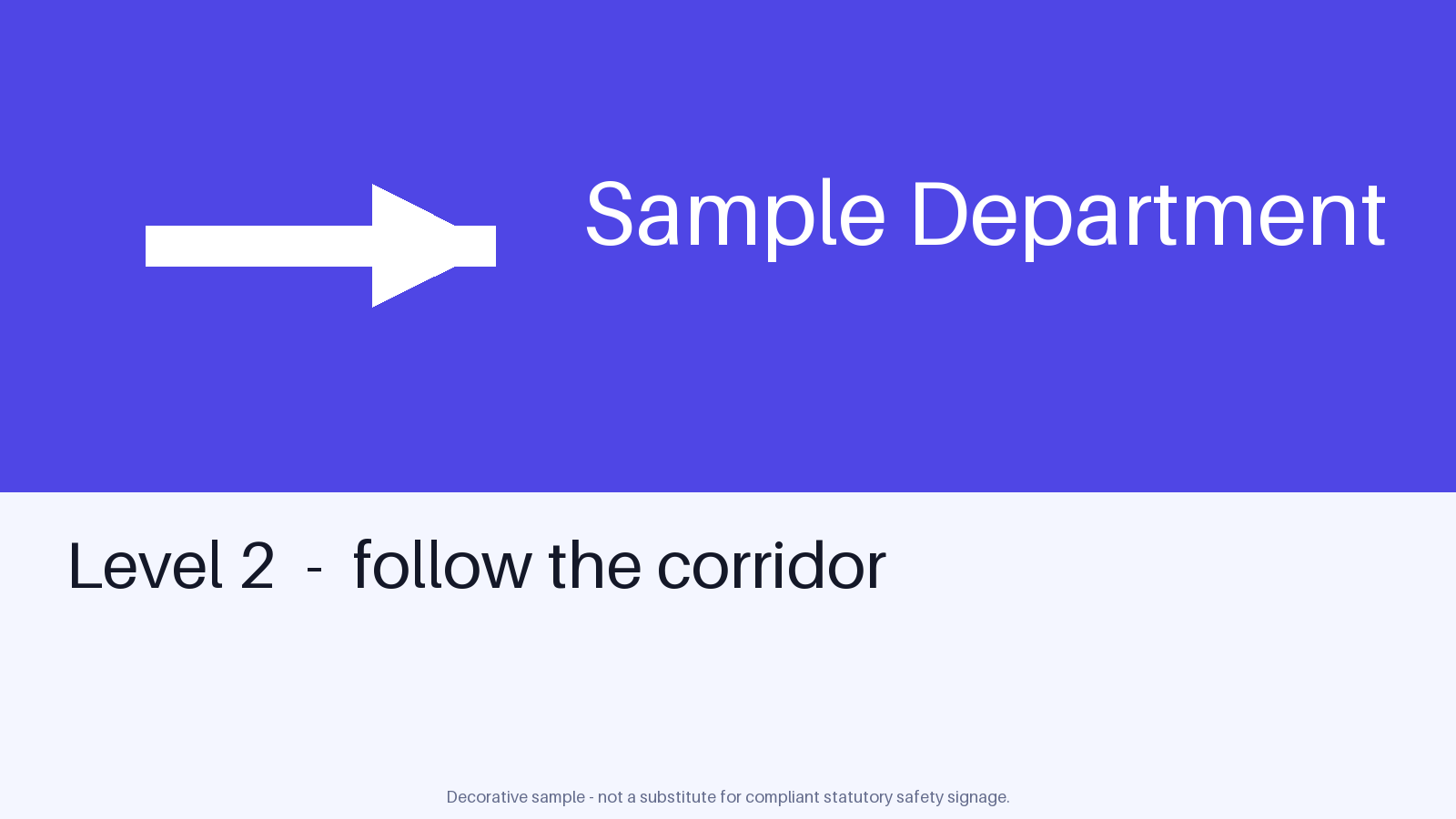 Department Direction Sign canonical preview