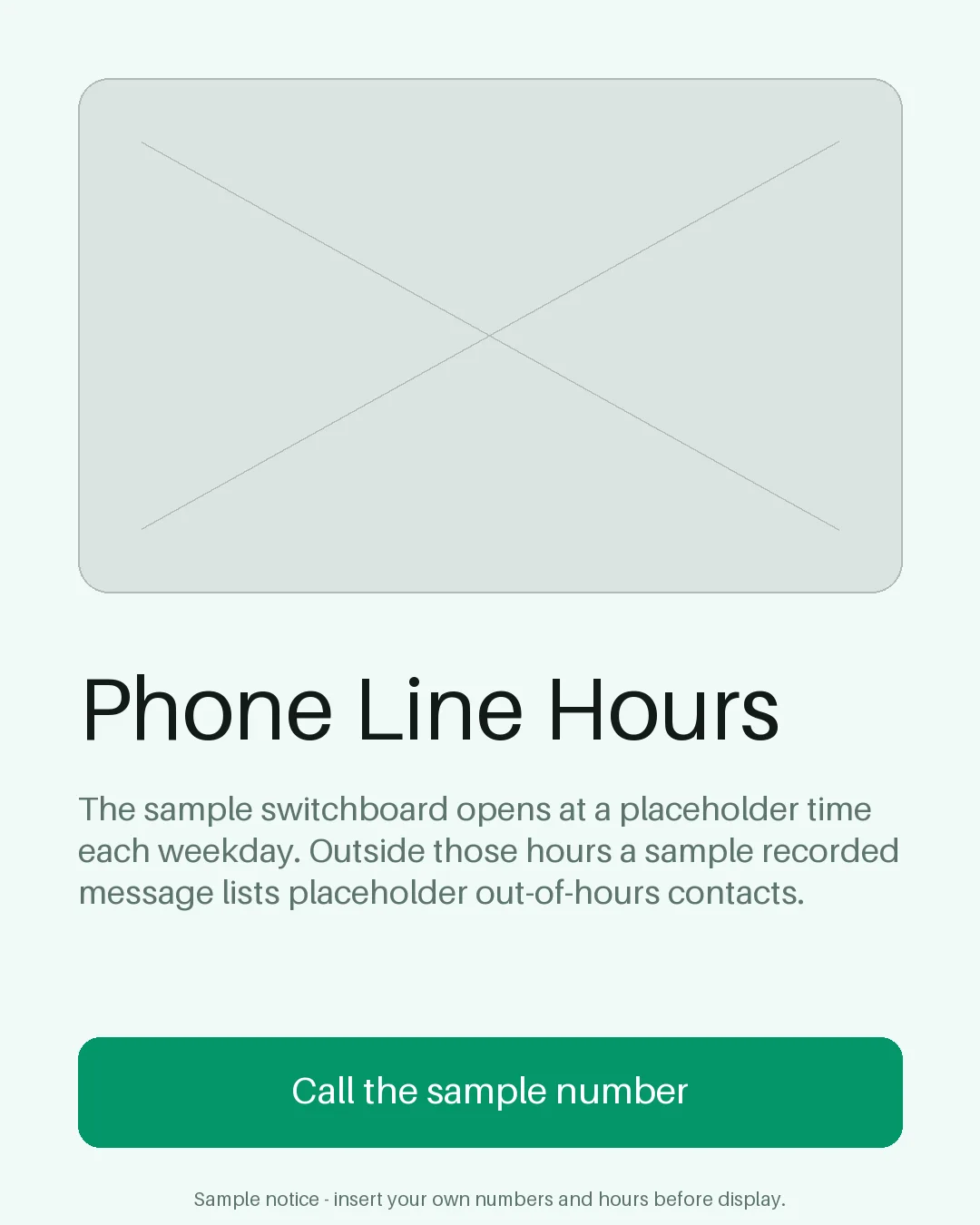Phone Line Hours Notice variant 2