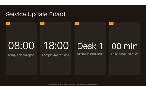 Service Update Board template preview