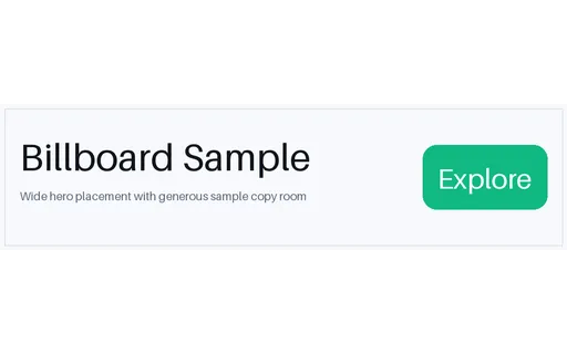 Billboard Ad Unit template preview