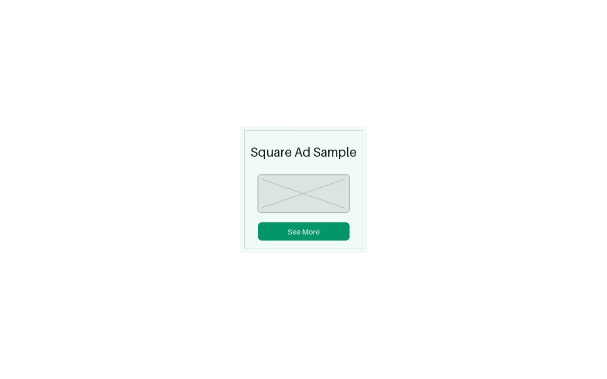 Square Ad Unit detail preview
