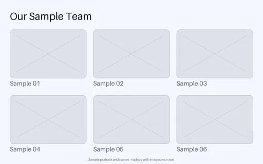 Adviser Team Grid template preview
