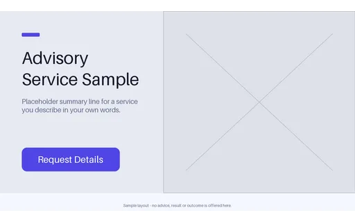 Advisory Service Card template preview