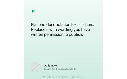 Client Feedback Quote template preview