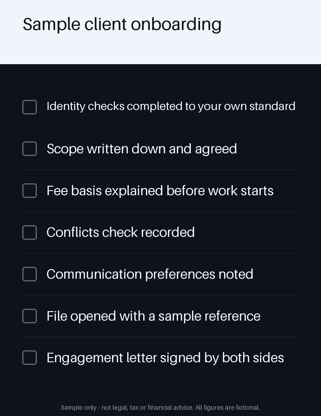 Client Onboarding Checklist canonical preview