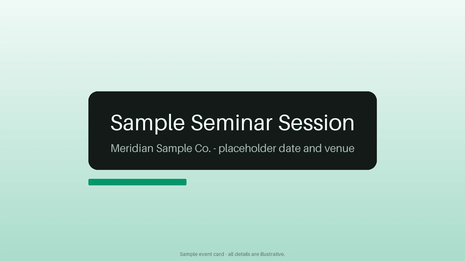 Seminar Title Plate variant 1