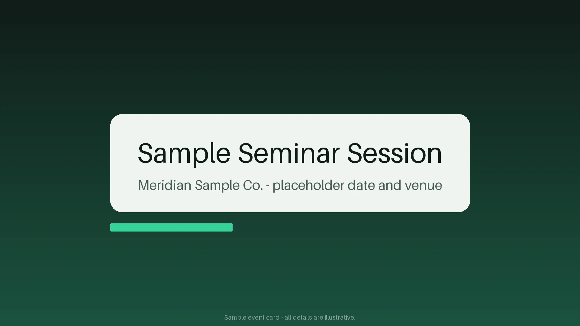 Seminar Title Plate variant 2