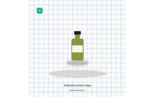 Marketplace Main Image visual template preview with fictional Meridian sample product