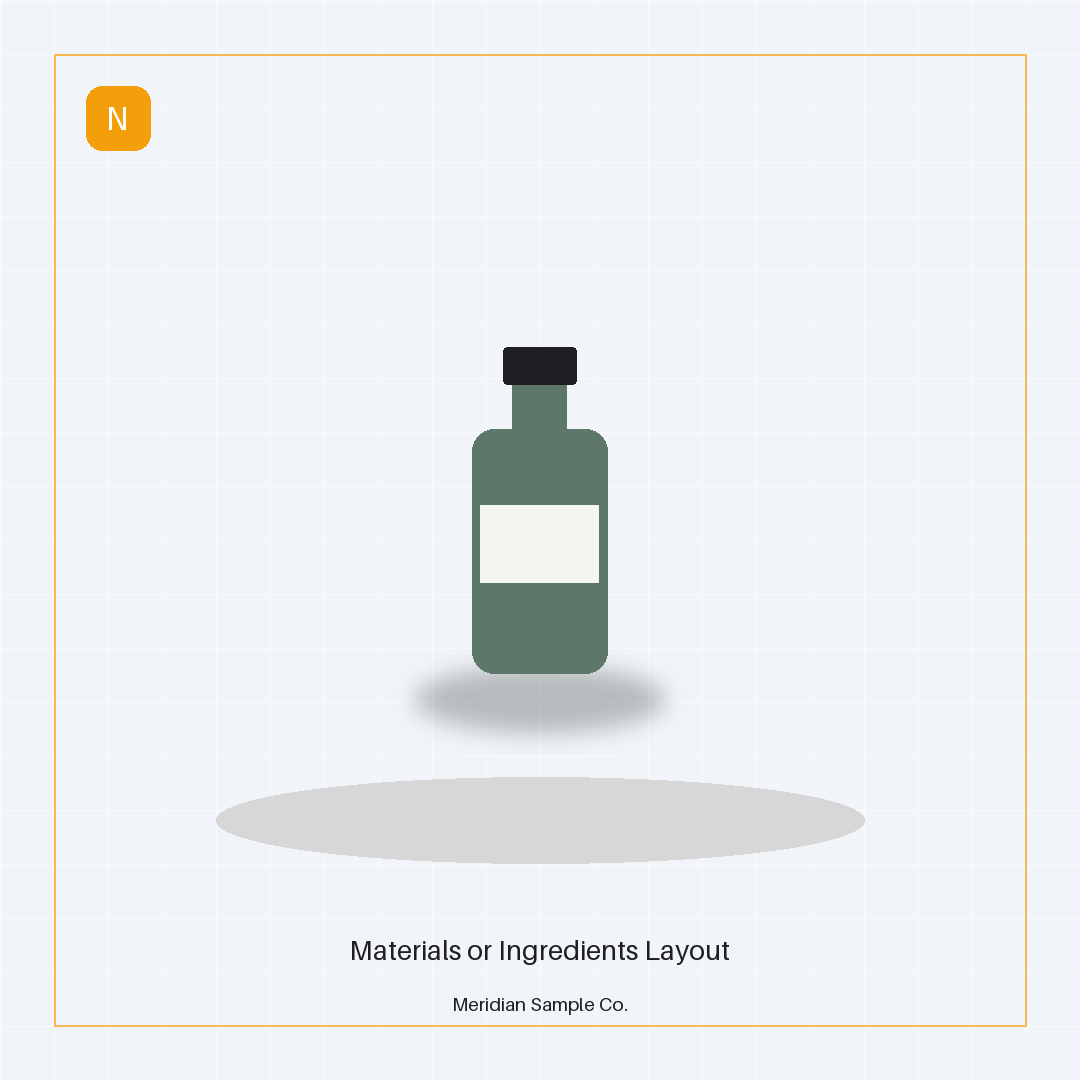 Materials or Ingredients Layout variant 1