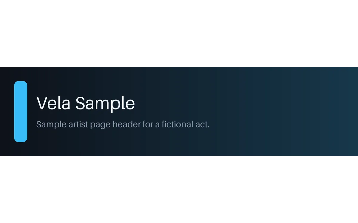 Artist Profile Banner detail preview