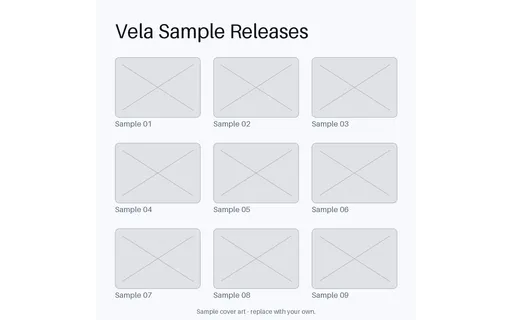 Discography Cover Grid template preview