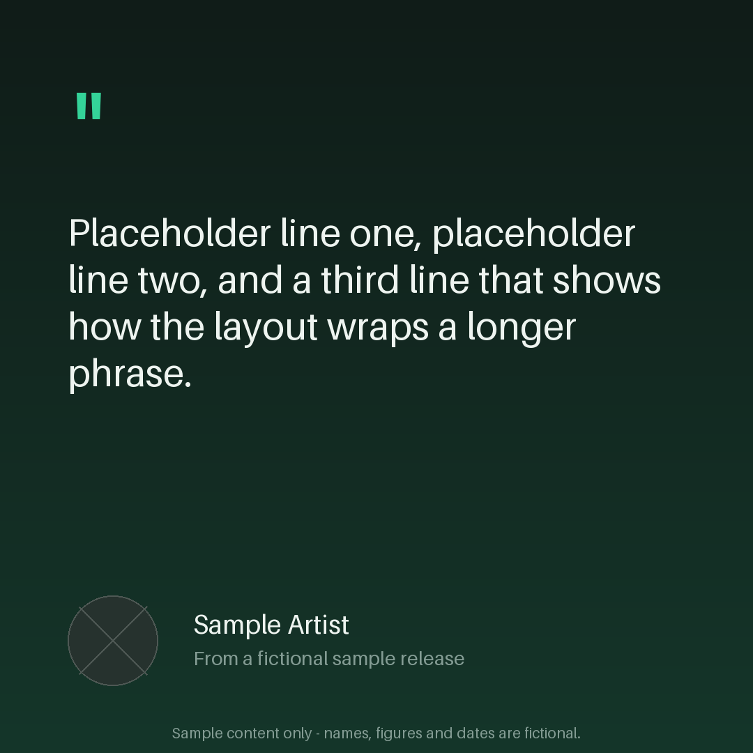 Lyric Pull Quote Card canonical preview