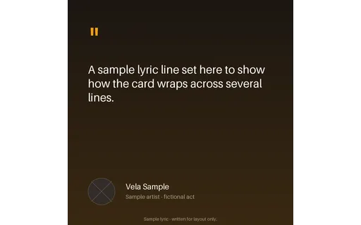 Lyric Quote Card template preview