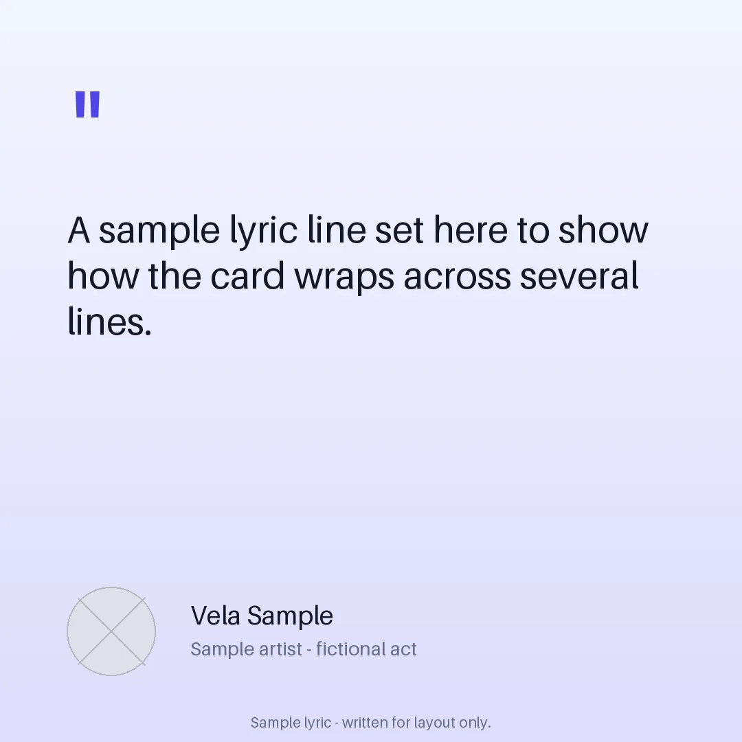 Lyric Quote Card variant 1
