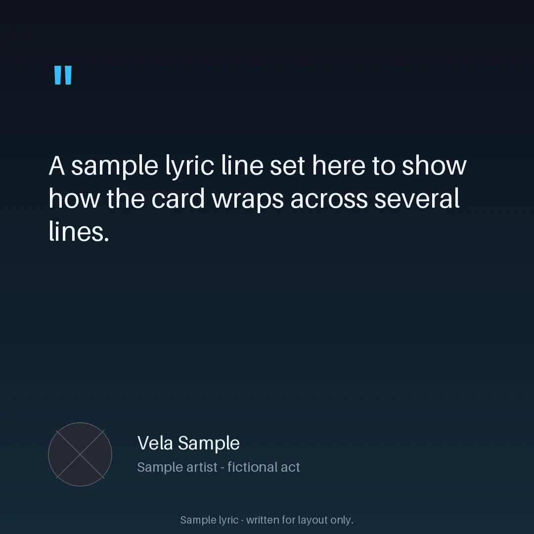 Lyric Quote Card variant 2