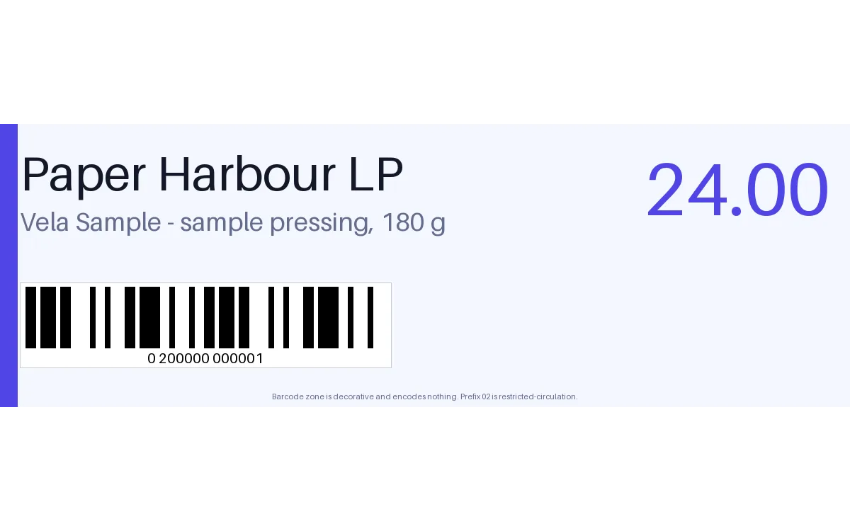 Record Shelf Label detail preview