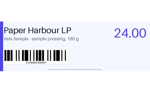 Record Shelf Label template preview