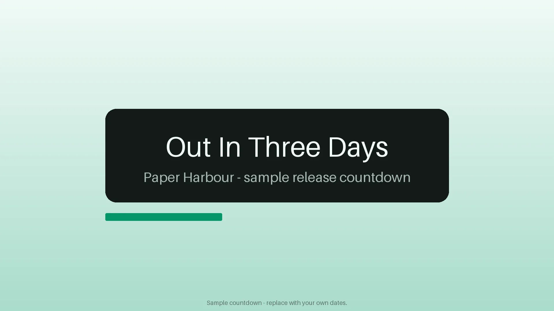 Release Countdown Plate variant 1