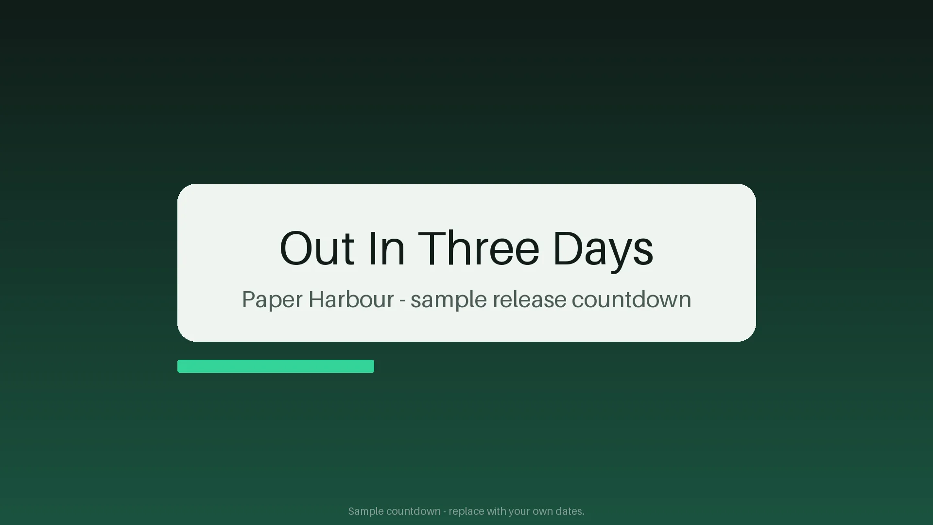 Release Countdown Plate variant 2